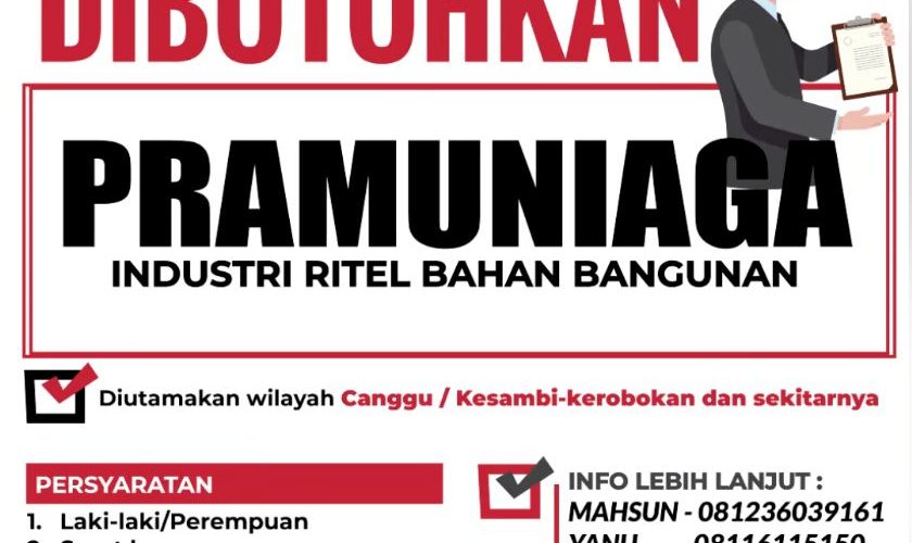 Lowongan kerja pramuniaga